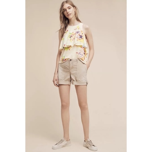 NWT!! Anthropologie MEADOW RUE Cantara Floral Knit Tiered Tank Top X-Small - Picture 5 of 15